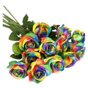 Wholesale - Rainbow Rose Stem 20" C/P 288, UPC: 763713423268